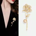 ブローチ レディース バラの花 シンプル 上品 2WAY ピン アクセサリー 結婚式 卒業式 入学式 フォーマル スーツ ジャケット ワンピース コート用 万能コサージュ(x2)