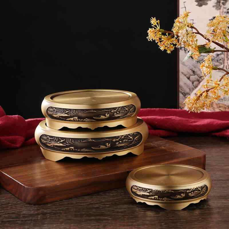 灰皿 置物 厳選 純真鍮製 山水画風 レトロ 中国風 中華インテリア 卓上飾り オブジェ 工芸品 高級感 リビング 書斎 玄関 店舗用