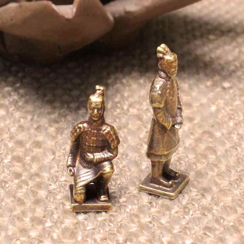 置物 真鍮 アンティーク調 兵馬俑 シリーズ ミニチュア景観 山水盆栽 假山風 卓上飾り 中国風 オフィス リビング インテリア 工芸品 オブジェ(x10)