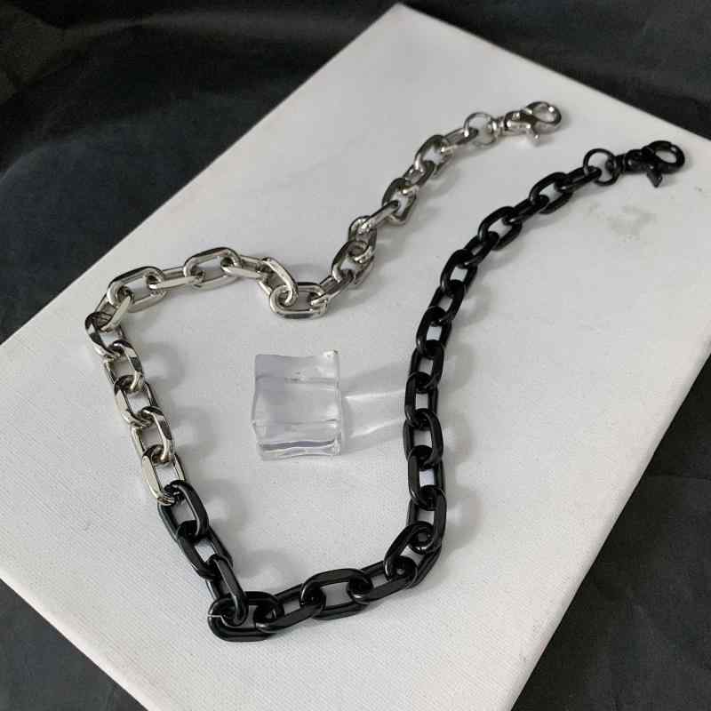 パンツチェーン 男女兼用 チタン鋼 メタル 太め ウエストチェーン マルチカラー ダーク系 個性的 ヒップホップ ストリート ファッション クラブ ダンス フェス ショート丈