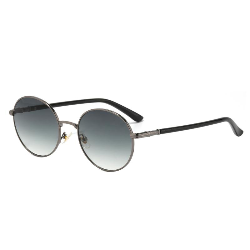 サングラス レディース メンズ UVカット 紫外線対策 UV400 丸型 メタルフレーム ハーフリム PCレンズ 欧米風 春夏 ドライブ アウトドア(x2)