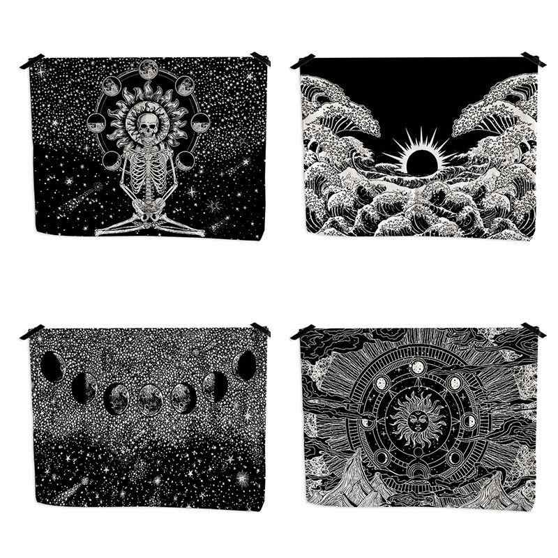 タペストリー 壁掛け 手洗い可能 ポリエステル製 長方形 北欧風 タロットカード柄 寝室 リビング 部屋飾り ウォールデコレーション インテリア装飾 Web会議 ライブ配信 背景布