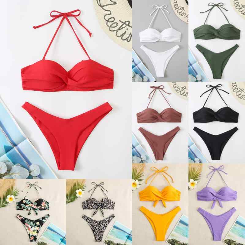 ビキニ レディース セパレート水着 無地 シンプル セクシー 欧米風 ノンワイヤー パッド付き ビーチ リゾート プール 海水浴 春夏 旅行 スイムウェア