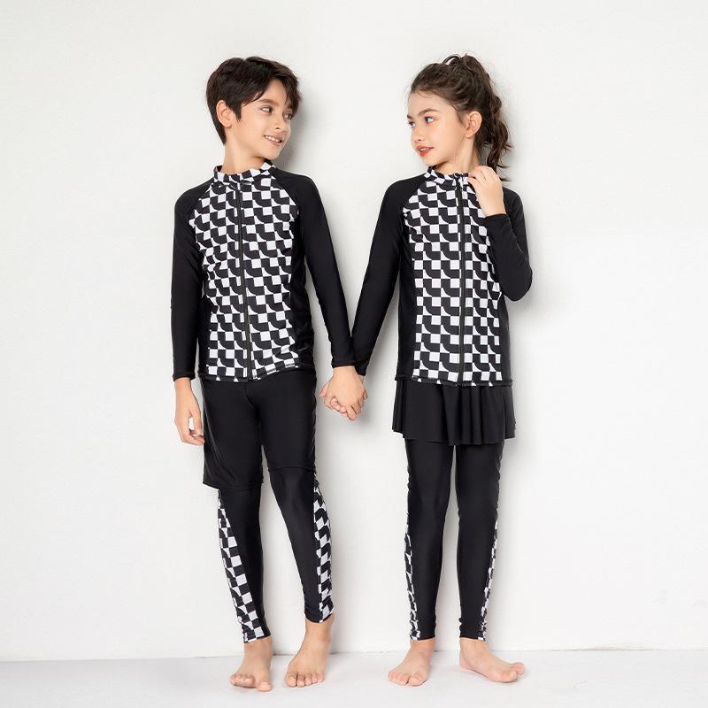 ラッシュガード 水着 キッズ 男児 女児 長袖 ロングパンツ 速乾 UVカット セパレート スイミング サーフィン マリンスポーツ 親子 ペア ジュニア 大きいサイズ