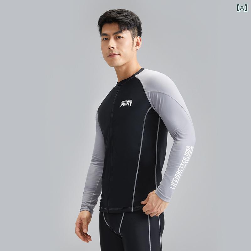 水着 メンズ ラッシュガード UVカット 通気速乾 伸縮性 ナイロン素材 サーフィン マリンスポーツ アウトドア ビーチ プール 海水浴 ジム トレーニング