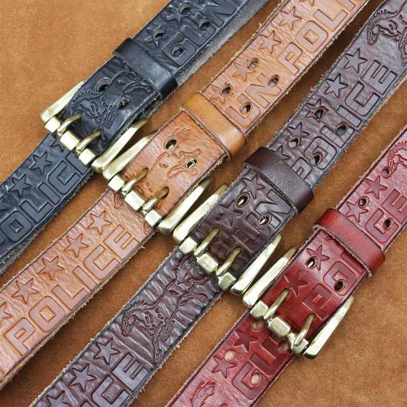 楽天モズラボメンズ ベルト 本革 牛革 極厚 肉厚 硬派 タフ ワイルド 個性的 存在感 重厚感 型押し エンボス加工 ピンバックル カジュアル アメカジ ストリート ファッション 男性用 普段使い ギフト プレゼント ブラック ブラウン