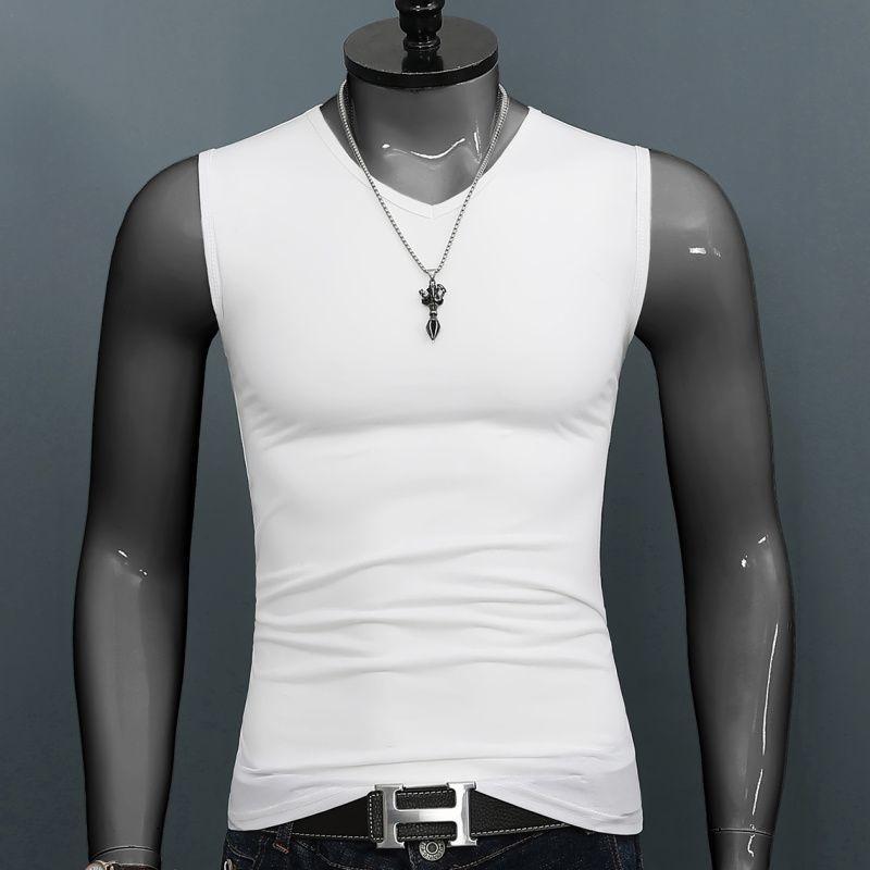 タンクトップ メンズ 綿 吸汗速乾 通気性 Vネック スリムフィット スポーツ インナー 部屋着 カジュア..