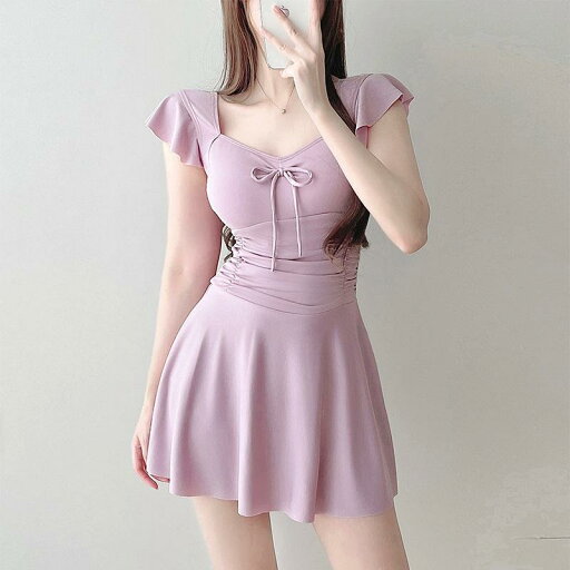 水着 レディース ワンピース 無地 かわいい スカート付き 体型カバー 着痩せ ぽっこりお腹カバー 温泉 プール スイミング 速乾 胸パッド付き ワイヤーなし ポリエステル 水着 レディース ワンピース 無地 かわいい スカート付き 体型カバー 着痩せ ぽっこりお腹カバー 温泉 プール スイミング 速乾 胸パッド付き ワイヤーなし ポリエステル