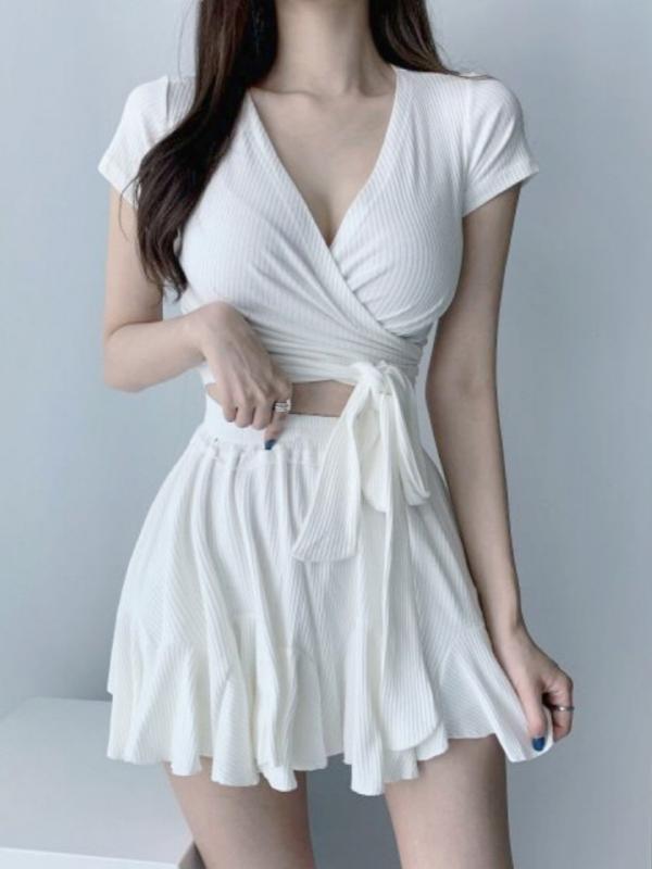 水着 レディース 大人用 体型カバー お腹カバー ワイヤー入り セパレート スカート 3点セット 温泉 プール 海 リゾート