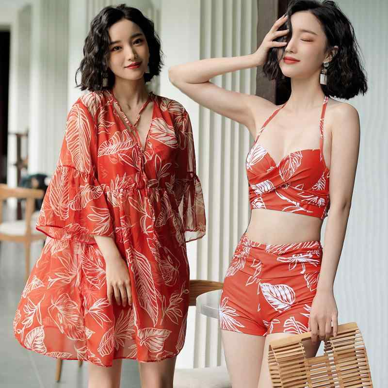 水着 レディース 温泉 セパレート 3点セット 細見え 体型カバー お腹カバー 露出控えめ ぽっちゃり女性..