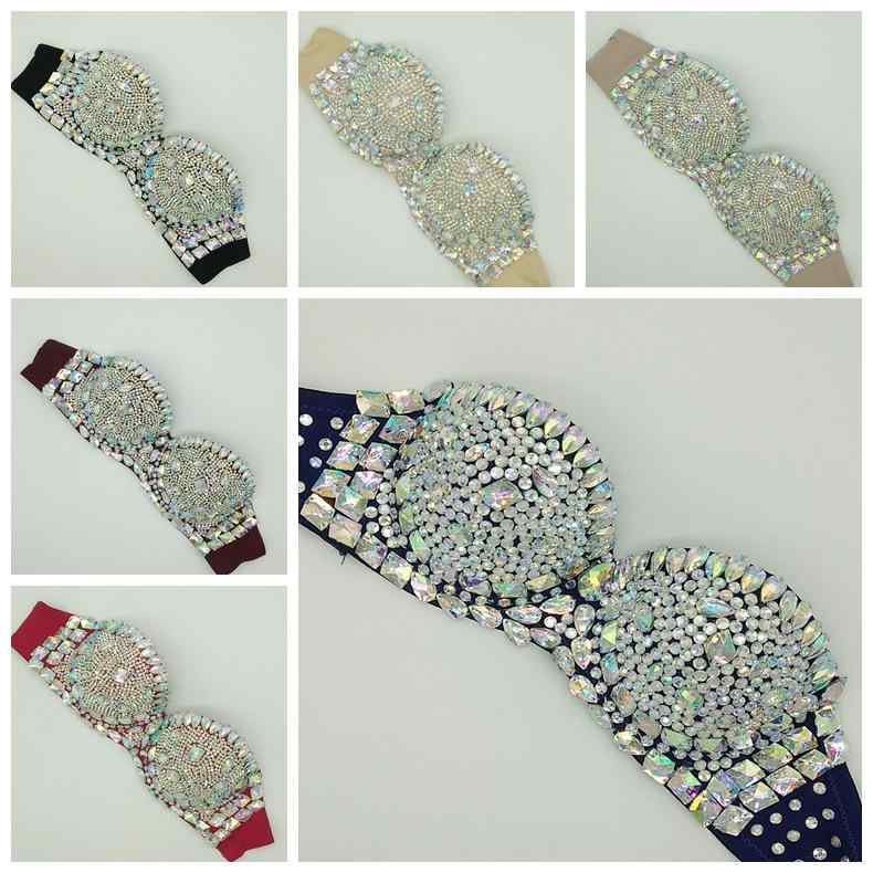 ビキニ レディース 大人用 ラインストーン セクシー ナイトクラブ風 高伸縮 カップ付き ノンワイヤー 高級感 ランジェリースタイル 欧米風 水着