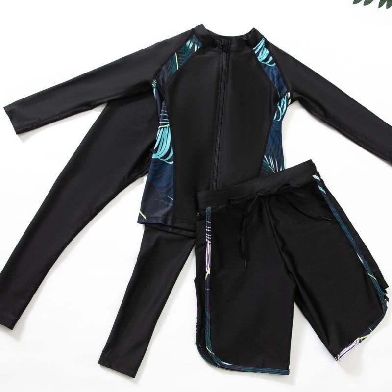 水着 キッズ 男女兼用 長袖 ロングパンツ ハーフ丈 ウェットスーツ ラッシュガード プール 海水浴 マリ..