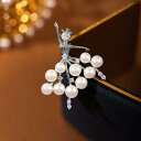 ブローチ レディース バレエガールデザイン 淡水パール ホワイトゴールドメッキ 電気メッキ加工 上品 おしゃれ エレガント フォーマル ビジネス 通勤 オフィス ジャケット スーツ ワンピース 卒入学式 結婚式 パーティー 記念日 ギフト 贈り物