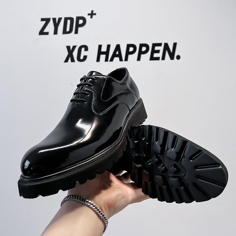 ビジネスシューズ メンズ 滑りにくい シークレットインソール 通勤用 英国風 ブリットスタイル フォー..