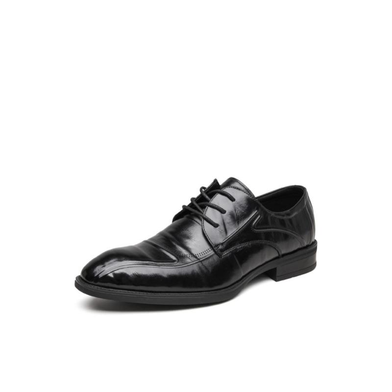 革靴 メンズ 本革 厚底 ビジネス カジュアルシューズ 秋冬 ポインテッドトゥ レースアップ 滑り止め 防..