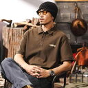 ポロシャツ メンズ ヘビーウェイト 厚手 コーマ綿 半袖 アメカジ レトロ ビンテージ風 ゆったり オーバーサイズ カジュアル ストリート トップス 夏 深ブラウン ベージュ