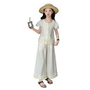 キッズ 女の子 セットアップ 夏服 接触冷感 薄手 涼しい 背中レース 木耳フリル 半袖トップス ワイドパンツ 綿 ソフト加工 かわいい 韓国風 2点セット