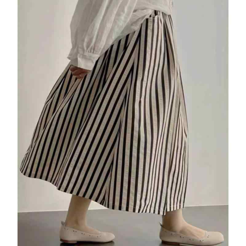 ・カテゴリ: スカート・スタイル: 通勤スタイル・主な素材: アクリル95%以上・柄: ストライプ・デザイン: ポケット・スカートタイプ: フリルスカート・スカート丈: ロング・サイズ展開: S、M、L、XL、2XL、3XL
