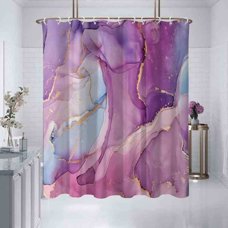 シャワーカーテン 浴室 バスルーム 防水加工 3Dデジタルプリント 風景柄 おしゃれ モダン シンプル フック付き 乾湿分離 間仕切り 目隠し 脱衣所 洗面所