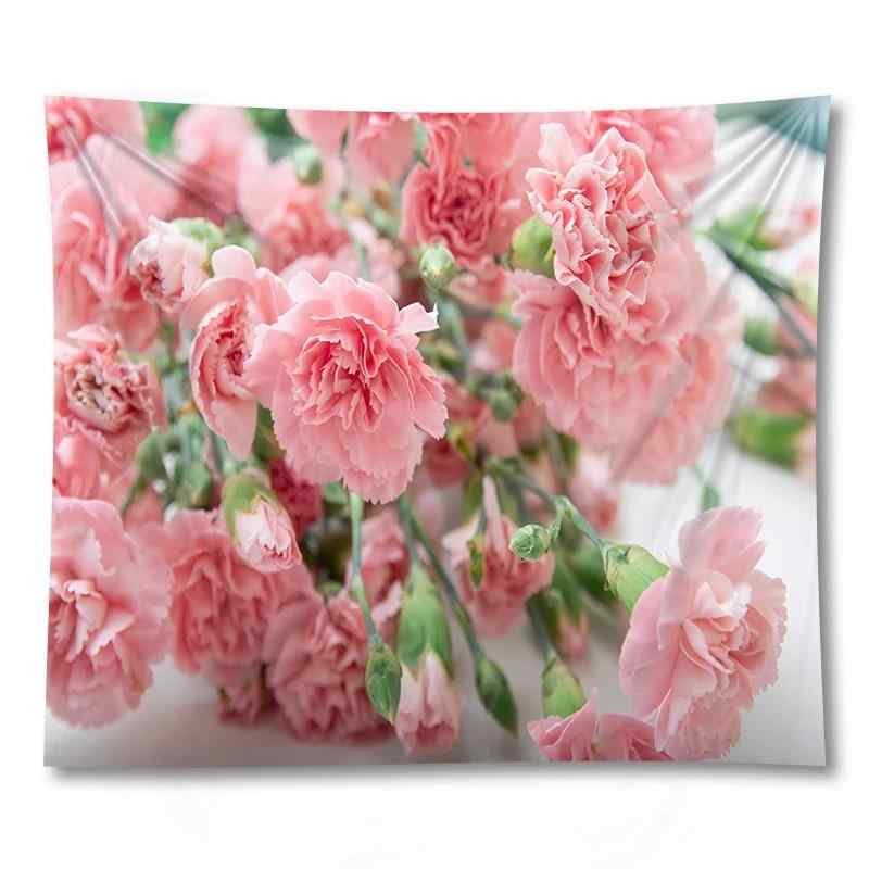 タペストリー ピンク 花柄 かわいい おしゃれ 野花 植物 自然風景 インテリア 壁掛け ウォールデコレーション ポリエステル製 軽量 リビング 寝室 部屋飾り