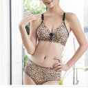 ブラジャー レディース 大きいサイズ ヒョウ柄 ノンワイヤー 薄手 脇肉すっきり 谷間メイク 補正型 快適 吸汗速乾 通気性 美背デザイン 3段ホック