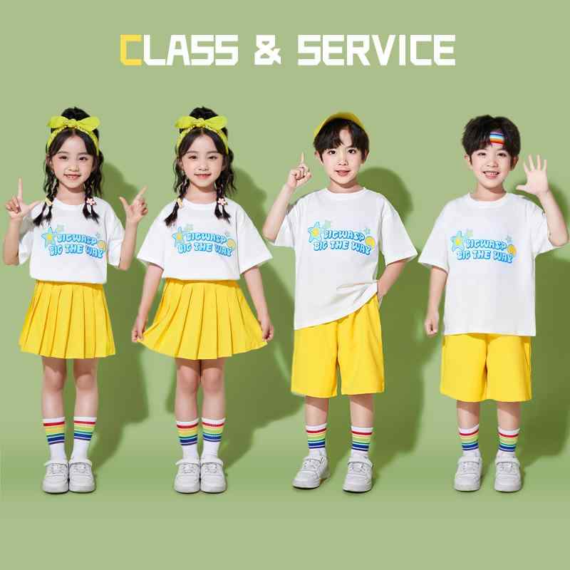 ダンス衣装 キッズ 子供用 男女兼用 小学生 幼稚園 柔らかい 綿混 チアリーディング パフォーマンス 発..