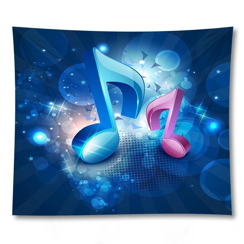 タペストリー 音符柄 音楽デザイン 赤色 壁掛け ヒップホップ ロック風 インテリア 寝室 リビング 書斎..