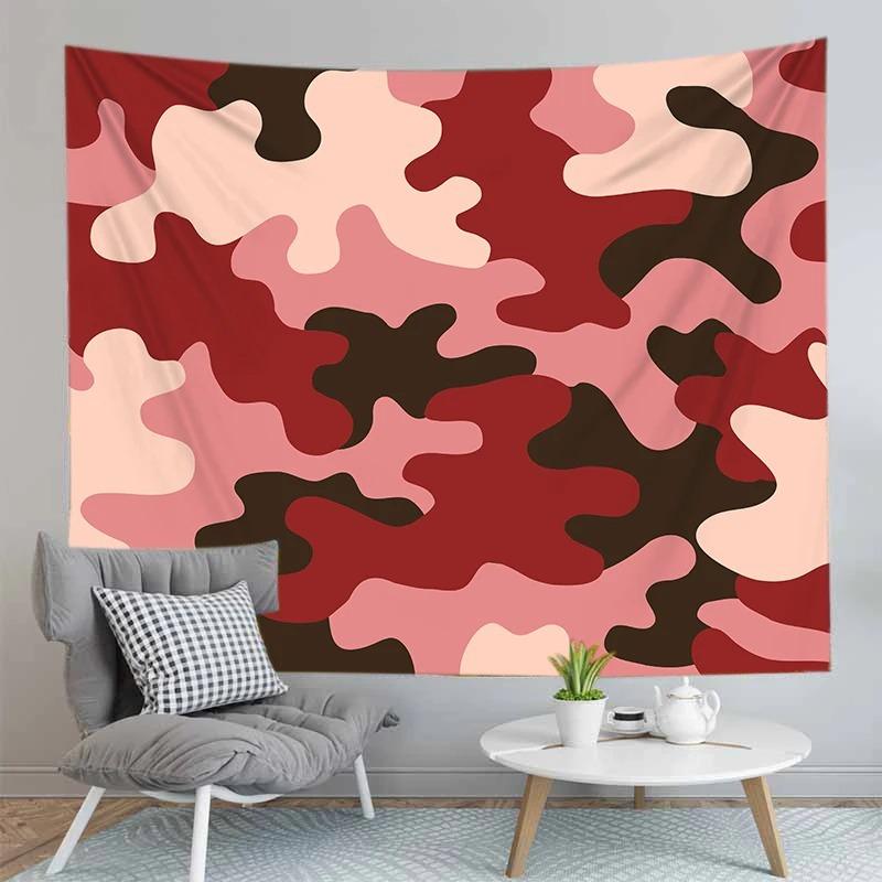 タペストリー カモフラージュ柄 抽象 ミリタリーデザイン クラシック グリーン 軍隊風 ポリエステル製 壁掛け リビング 寝室 書斎 ダイニングルーム インテリア 壁飾り