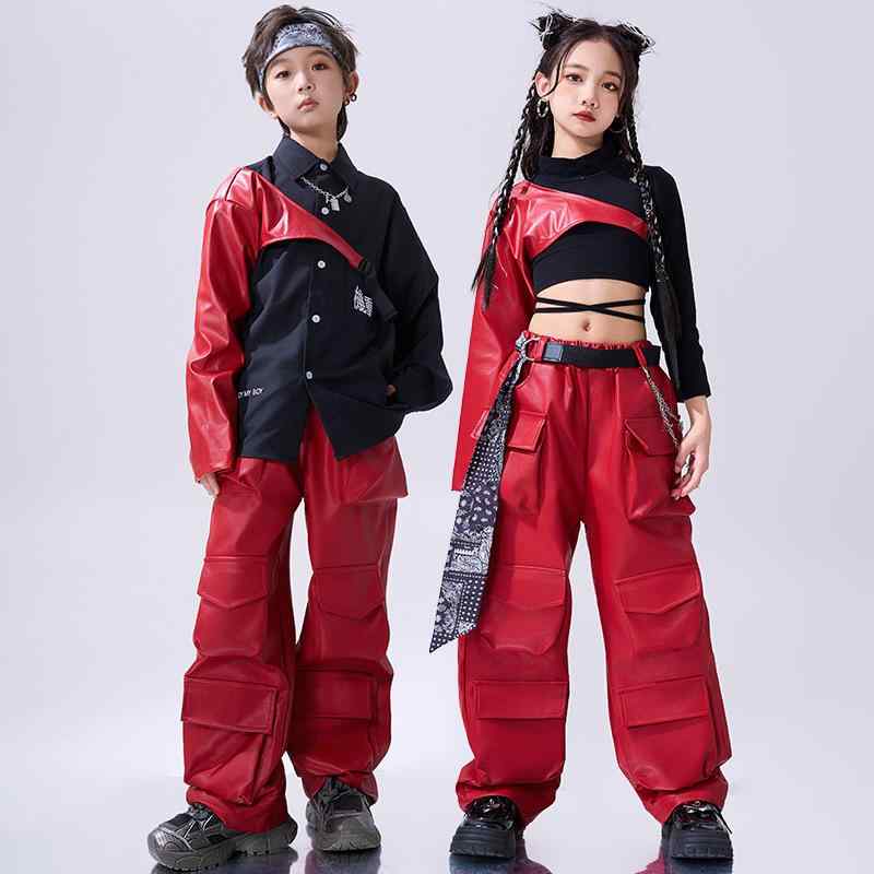 ダンス衣装 キッズ 男の子 女の子 ストリートダンス ヒップホップ ジャズダンス 発表会 ステージ レッスン着 かっこいい クール おしゃれ ポリエステル素材
