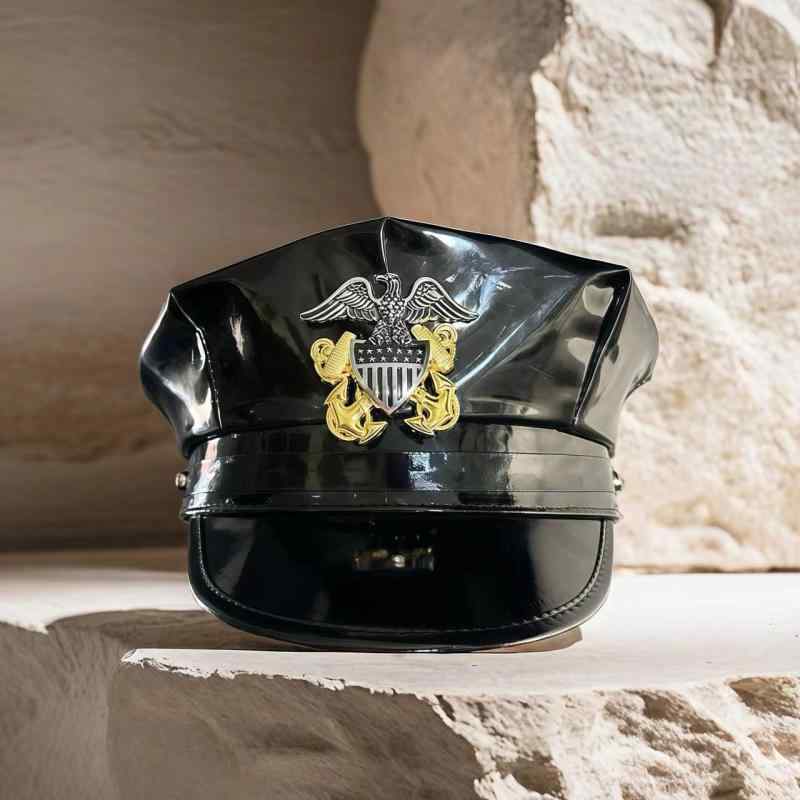 帽子 レディース メンズ 男女兼用 UVカット 日よけ アウトドア レトロ PUレザー マリンキャップ ベレー帽 キャスケット 春夏秋冬(4)