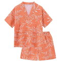 ルームウェア メンズ レディース 純綿 中厚手 胸二重 パジャマ ショートパンツ 上下セット カップル ペア サウナ 湯上がり 部屋着 大きいサイズ 浅緑 オレ...
