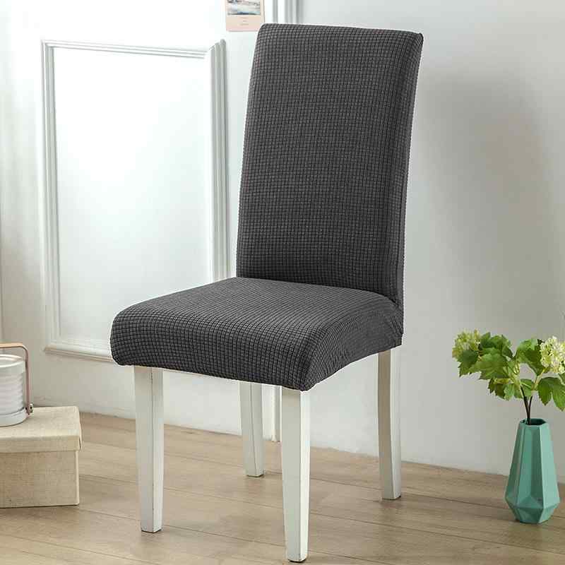 椅子カバー 防水 伸縮性 滑り止め ワッフル生地 フリース 一体型 無地 北欧スタイル ダイニングチェア ..