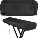 キーボードカバー 防水 防塵 ブラック ポリエステル素材 61鍵 88鍵対応 電子ピアノ 鍵盤保護 デジタルピアノ用(x2)