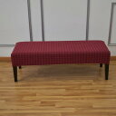 ピアノベンチカバー 伸縮性 ストレッチ 厚手 フィット 千鳥格子 ポリエステル 長方形 洗える 防塵 家庭用 ホテル用 玄関 長椅子 座面カバー(x2)