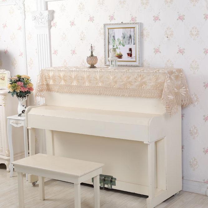 マルチカバー 防塵 レース 刺繍 ポリエステル おしゃれ モダン ピアノカバー 家具 テレビ台 コーヒーテーブル 丸テーブル 食卓 リビング用 多目的クロス