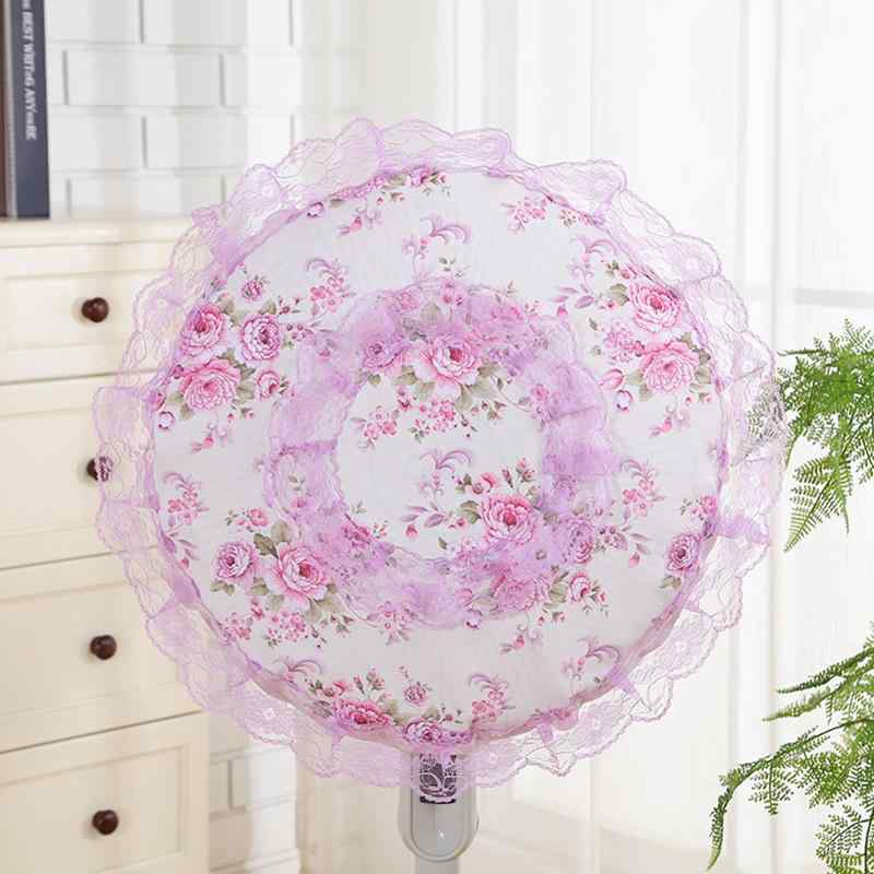 扇風機 防塵カバー 布製 レース 花柄 蝶柄 おしゃれ インテリア フロア型 縦型 壁掛け 卓上対応 ポリエ..