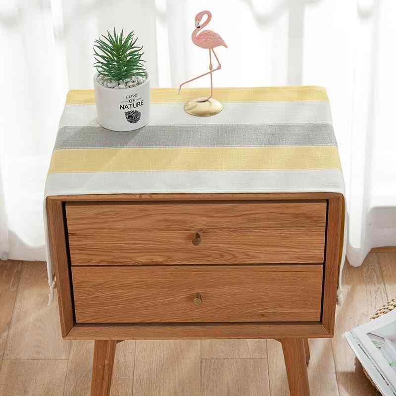 マルチカバー テレビ 電子レンジ 冷蔵庫 暖房器具 ナイトスタンド 防塵 シンプル モダン タッセル付き リビング 寝室 キッチン スクエアクロス