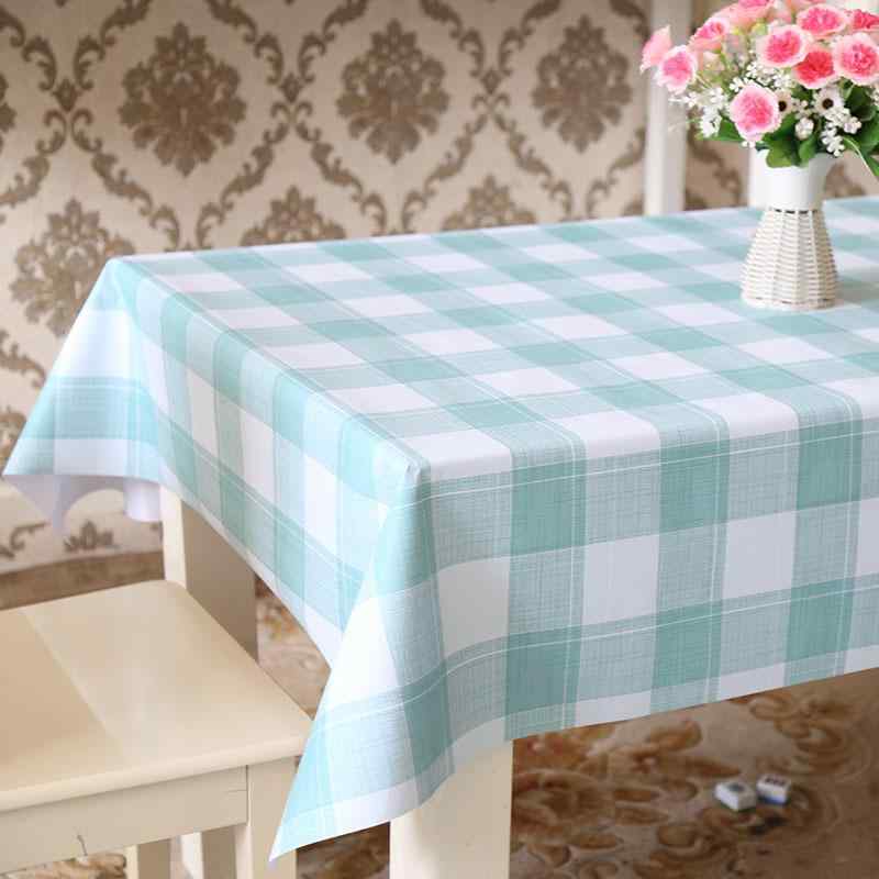 テーブルクロス PVC製 防水 防油 防熱 北欧風 おしゃれ シンプル 格子柄 花柄 リーフ柄 長方形 食卓カバー ダイニング リビング カフェ 防汚 撥水