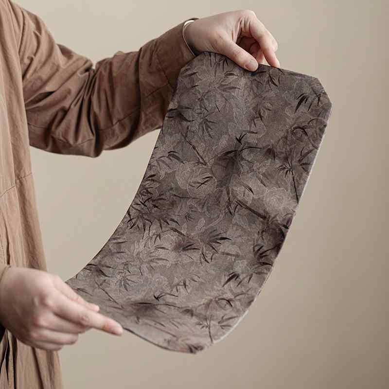 茶席 テーブルランナー 両面使用可能 高級感 香雲紗製 禅風 レトロ調 中国風 モダン アジアン 乾泡マット 卓上装飾 おもてなし 来客用 長方形