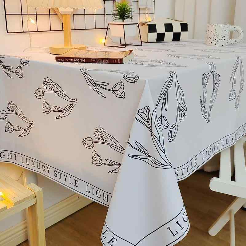 テーブルクロス 防水 防油 耐熱 防塵 拭ける お手入れ簡単 PVC製 北欧風 高級感 長方形 ダイニングテーブル デスク ローテーブル用