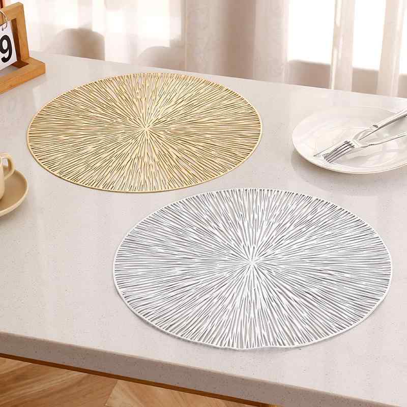 ランチョンマット 防水 防油 PVC製 透かし彫り 高級感 おしゃれ モダン ヨーロピアン コースター テー..