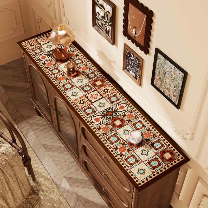 家具カバー レザー アメリカン 防水 滑り止め 丈夫 家庭用 多目的 防塵 テレビ台 シューズボックス リ..