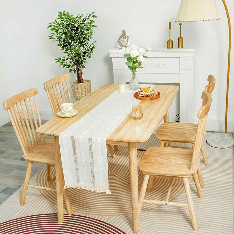 テーブルランナー モダン シンプル 上質 北欧風 レトロ調 ストライプ柄 ポリエステル ファブリック ダ..