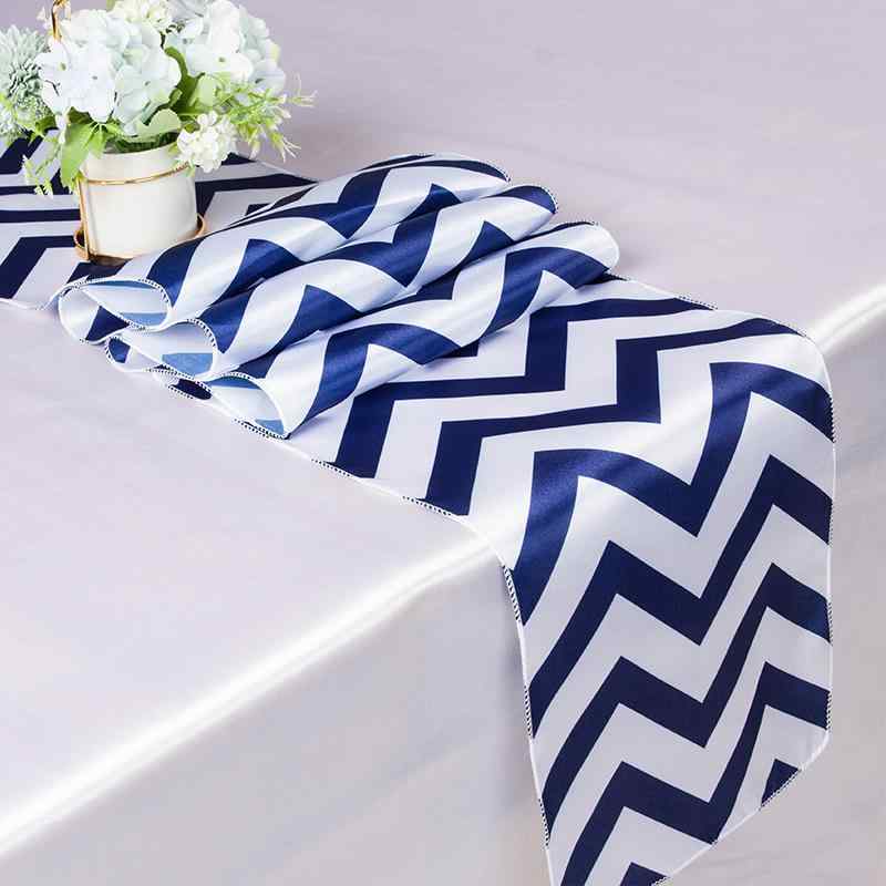 テーブルランナー サテン プリント柄 ポリエステル製 高級感 結婚式 ホテル 宴会 パーティー イベント 装飾 モダン アクセント