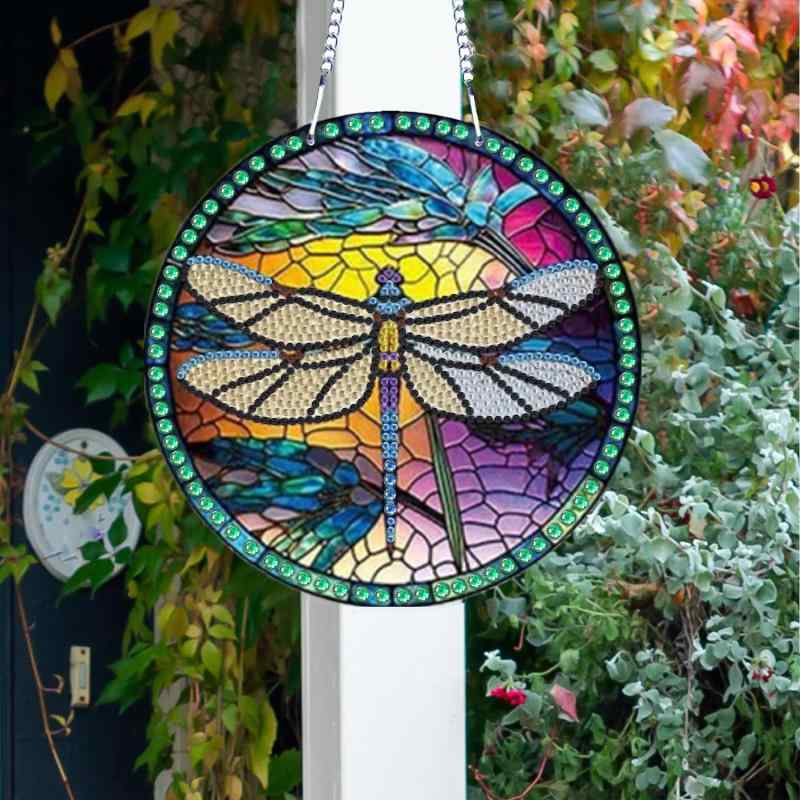 門扉プレート ドアプレート ダイヤモンドアート アクリル製 片面 手作り ハンドメイド クリスタルライ..