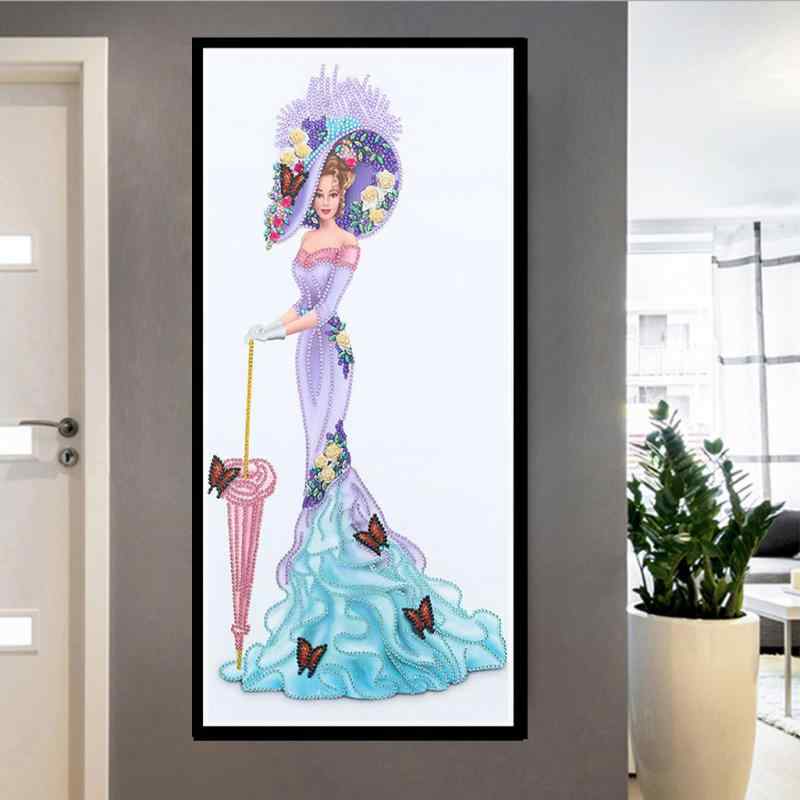 ダイヤモンドアート 大人用 初心者向け 天使 油絵キャンバス 手作り DIY キット 壁飾り リビング ウォールデコレーション ジルコニア刺しゅう クロスステッチ 額なし(x2)