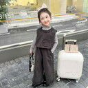 子供服 女の子 ベスト セットアップ スリーピース おしゃれ かわいい 春秋 長袖 ロングパンツ 韓国風 綿混 3点セット 柔らかい肌触り カジュアル