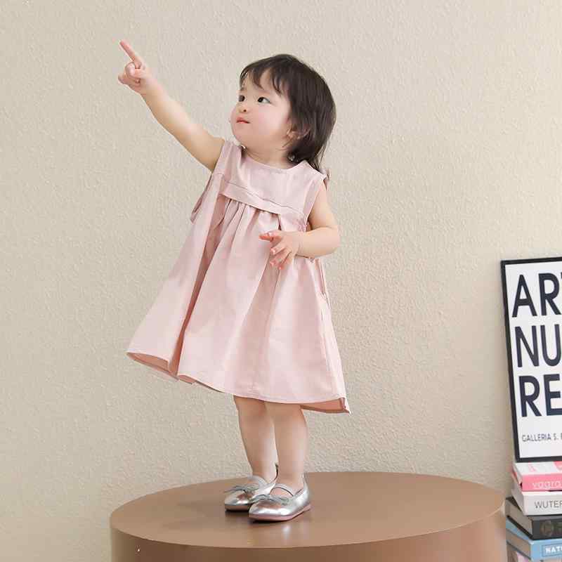 ジャンパースカート 女の子 春夏 コットン やわらか ノースリーブ ポケット付き かわいい おしゃれ プ..