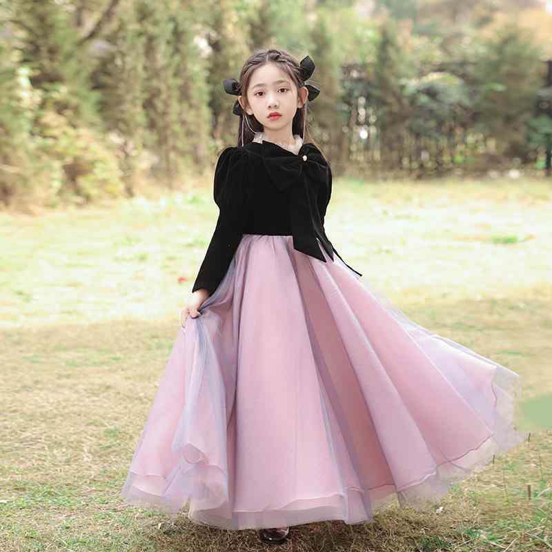 ドレス 女の子 子供用 ジュニア キッズ ガールズ 高級感 プリンセス チュール かわいい 上品 結婚式 ピアノ発表会 演奏会 フラワーガール 入学式 卒園式 フォーマル ポリエステル素材 オールシーズン