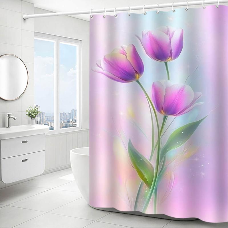 シャワーカーテン 防水 防カビ 3Dプリント アートデザイン ポリエステル製 穴開け不要 突っ張り棒対応 おしゃれ 軽量 高級感 バスルーム 脱衣所 間仕切り 目隠し